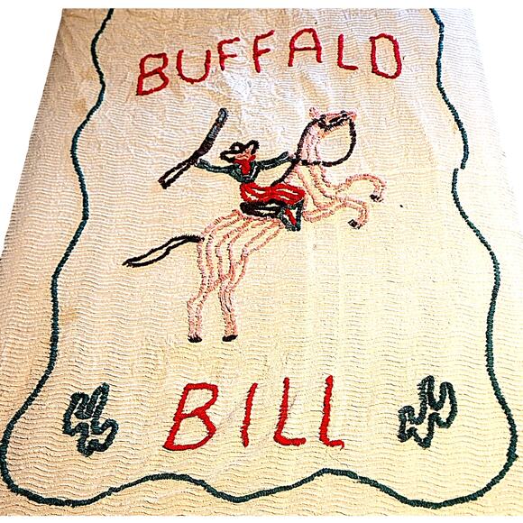 Vintage Other - 50s Vintage Buffalo Bill Twin Size Chenille Bedspread